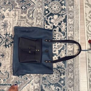 Elegant Black and Blue Women's Tote Bag